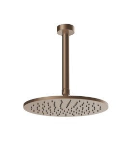 Gessi Ventaglio Deszczownica Ø 250 mm z ramieniem sufitowym Copper Brushed PVD 63352.708