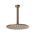 Gessi Ventaglio Deszczownica Ø 250 mm z ramieniem sufitowym (długość na zamówienie) Copper Brushed PVD 63350.708