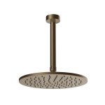 Gessi Ventaglio Deszczownica Ø 250 mm z ramieniem sufitowym (długość na zamówienie) Coffee Bronze Brushed PVD 63350.761