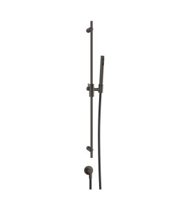 Gessi Ventaglio Drążek prysznicowy ze słuchawką, wężem 150 cm oraz przyłączem kątowym Black Metal Brushed PVD 70042.707