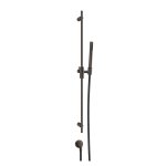 Gessi Ventaglio Drążek prysznicowy ze słuchawką, wężem 150 cm oraz przyłączem kątowym Black Metal Brushed PVD 70042.707