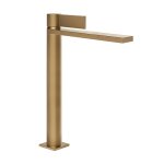 Gessi Inverso Diamantato Bateria umywalkowa wysoka z korkiem klik-klak Warm Bronze Brushed PVD 73653.726