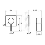 Gessi Inverso Diamantato Mieszacz ścienny z jednym wyjściem - element zewnętrzny Finox Brushed Nickel 73609.149