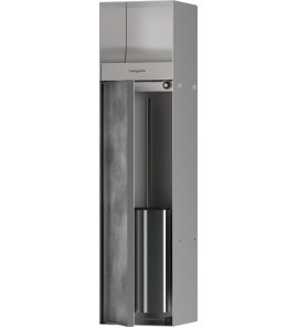 Hansgrohe XtraStoris Rock Wnęka ścienna na papier i szczotkę z drzwiczkami stal szlachetna szczotkowana 56062800 (K) W MAGAZYNIE !!!