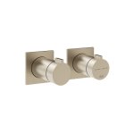 Gessi Inverso Diamantato Bateria prysznicowa termostatyczna podtynkowa 3-drożna - element zewnętrzny Finox Brushed Nickel 73036.149