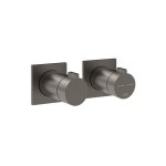 Gessi Inverso Diamantato Bateria prysznicowa termostatyczna podtynkowa 3-drożna - element zewnętrzny Black Metal Brushed PVD 73036.707