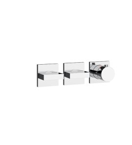 Gessi Inverso Diamantato Bateria prysznicowa termostatyczna podtynkowa 2-drożna - element zewnętrzny Chrom 44334.031