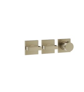 Gessi Inverso Diamantato Bateria prysznicowa termostatyczna podtynkowa 2-drożna - element zewnętrzny Finox Brushed Nickel 44334.149
