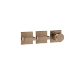 Gessi Inverso Diamantato Bateria prysznicowa termostatyczna podtynkowa 2-drożna - element zewnętrzny Copper Brushed PVD 44334.708