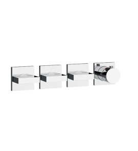 Gessi Inverso Diamantato Bateria prysznicowa termostatyczna podtynkowa 3-drożna - element zewnętrzny Chrom 44336.031