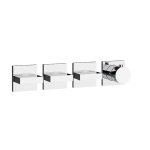 Gessi Inverso Diamantato Bateria prysznicowa termostatyczna podtynkowa 3-drożna - element zewnętrzny Chrom 44336.031