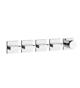 Gessi Inverso Diamantato Bateria prysznicowa termostatyczna podtynkowa 4-drożna - element zewnętrzny Chrom 44338.031