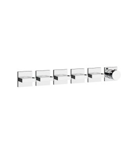 Gessi Inverso Diamantato Bateria prysznicowa termostatyczna podtynkowa 5-drożna - element zewnętrzny Chrom 44340.031