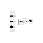 Gessi Inverso Diamantato Bateria prysznicowa termostatyczna podtynkowa 2-drożna - element zewnętrzny Chrom 43024.031