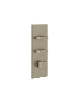 Gessi Inverso Diamantato Bateria prysznicowa termostatyczna podtynkowa 2-drożna - element zewnętrzny Finox Brushed Nickel 43024.149