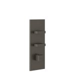 Gessi Inverso Diamantato Bateria prysznicowa termostatyczna podtynkowa 2-drożna - element zewnętrzny Black Metal Brushed PVD 43024.707
