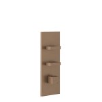 Gessi Inverso Diamantato Bateria prysznicowa termostatyczna podtynkowa 2-drożna - element zewnętrzny Copper Brushed PVD 43024.708