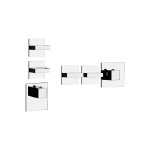 Gessi Inverso Diamantato Bateria prysznicowa termostatyczna podtynkowa 2-drożna - element zewnętrzny Chrom 43214.031