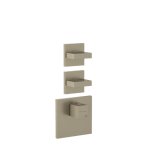 Gessi Inverso Diamantato Bateria prysznicowa termostatyczna podtynkowa 2-drożna - element zewnętrzny Finox Brushed Nickel 43214.149