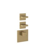 Gessi Inverso Diamantato Bateria prysznicowa termostatyczna podtynkowa 2-drożna - element zewnętrzny Warm Bronze Brushed PVD 43214.726