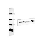 Gessi Inverso Diamantato Bateria prysznicowa termostatyczna podtynkowa 3-drożna - element zewnętrzny Chrom 43026.031
