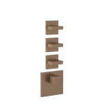 Gessi Inverso Diamantato Bateria prysznicowa termostatyczna podtynkowa 3-drożna - element zewnętrzny Copper Brushed PVD 43216.708