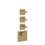 Gessi Inverso Diamantato Bateria prysznicowa termostatyczna podtynkowa 3-drożna - element zewnętrzny Warm Bronze Brushed PVD 43216.726