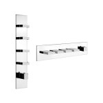Gessi Inverso Diamantato Bateria prysznicowa termostatyczna podtynkowa 4-drożna - element zewnętrzny Chrom 43028.031