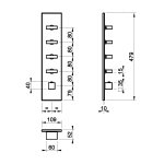 Gessi Inverso Diamantato Bateria prysznicowa termostatyczna podtynkowa 4-drożna - element zewnętrzny Finox Brushed Nickel 43028.149