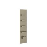 Gessi Inverso Diamantato Bateria prysznicowa termostatyczna podtynkowa 4-drożna - element zewnętrzny Finox Brushed Nickel 43028.149