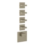 Gessi Inverso Diamantato Bateria prysznicowa termostatyczna podtynkowa 4-drożna - element zewnętrzny Finox Brushed Nickel 43218.149