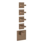 Gessi Inverso Diamantato Bateria prysznicowa termostatyczna podtynkowa 4-drożna - element zewnętrzny Copper Brushed PVD 43218.708