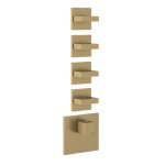 Gessi Inverso Diamantato Bateria prysznicowa termostatyczna podtynkowa 4-drożna - element zewnętrzny Warm Bronze Brushed PVD 43218.726