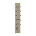 Gessi Inverso Diamantato Bateria prysznicowa termostatyczna podtynkowa 5-drożna - element zewnętrzny Finox Brushed Nickel 43030.149