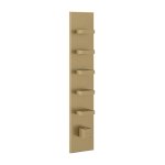 Gessi Inverso Diamantato Bateria prysznicowa termostatyczna podtynkowa 5-drożna - element zewnętrzny Warm Bronze Brushed PVD 43030.726