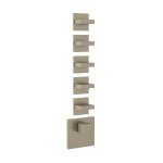 Gessi Inverso Diamantato Bateria prysznicowa termostatyczna podtynkowa 5-drożna - element zewnętrzny Finox Brushed Nickel 43220.149