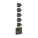 Gessi Inverso Diamantato Bateria prysznicowa termostatyczna podtynkowa 5-drożna - element zewnętrzny Black Metal Brushed PVD 43220.707