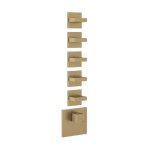 Gessi Inverso Diamantato Bateria prysznicowa termostatyczna podtynkowa 5-drożna - element zewnętrzny Warm Bronze Brushed PVD 43220.726