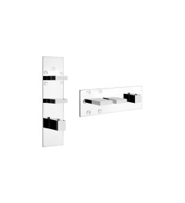 Gessi Inverso Diamantato Bateria prysznicowa termostatyczna podtynkowa 5-drożna - element zewnętrzny Chrom 43032.031