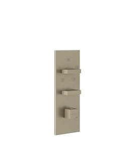 Gessi Inverso Diamantato Bateria prysznicowa termostatyczna podtynkowa 5-drożna - element zewnętrzny Finox Brushed Nickel 43032.149