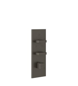 Gessi Inverso Diamantato Bateria prysznicowa termostatyczna podtynkowa 5-drożna - element zewnętrzny Black Metal Brushed PVD 43032.707