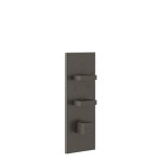 Gessi Inverso Diamantato Bateria prysznicowa termostatyczna podtynkowa 5-drożna - element zewnętrzny Black Metal Brushed PVD 43032.707