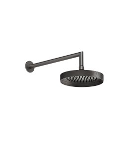 Gessi Inverso Diamantato Deszczownica Ø 218 mm z ramieniem ściennym Black Metal Brushed PVD 63448.707