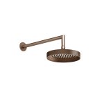 Gessi Inverso Diamantato Deszczownica Ø 218 mm z ramieniem ściennym Copper Brushed PVD 63448.708