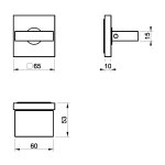 Gessi Inverso Diamantato Zawór odcinający do mieszacza termostatycznego podtynkowego - element zewnętrzny Finox Brushed Nickel 43264.149