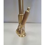 Gessi Venti20 Bateria kuchenna obrotowa z wyciąganą wylewką brass brushed PVD 60622.727