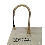 Gessi Venti20 Bateria kuchenna obrotowa z wyciąganą wylewką brass brushed PVD 60622.727