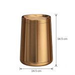 Galatea Design – kosz łazienkowy 10 l, miedź szczotkowana, GD10LRG