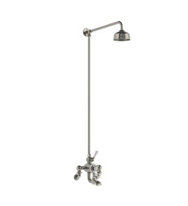 Lefroy Brooks Classic Bateria wannowa termostatyczna 2-otworowa ścienna z deszczownicą Ø 200 mm Silver Nickel WMGD8822NK