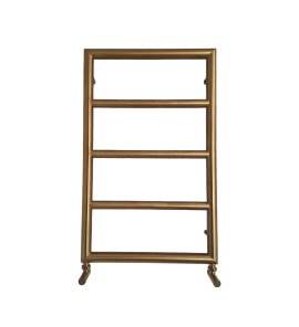 Sunerzha Bodes Grzejnik łazienkowy ścienny 80x50 cm Złoty szczotkowany z zaworami BO8050BG + RMVS-PEX-BG